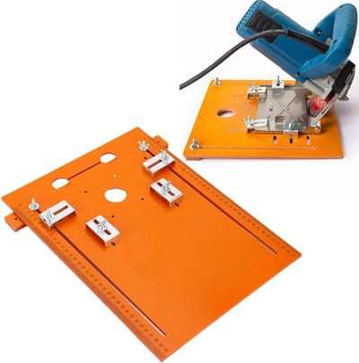 Zaagtafel Inzetplaat - Freestafel Plaat - Precisie Houtbewerking - Brede Compatibiliteit - 28x38 cm - Zwart