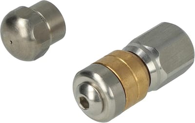 2x Rioolreinigingsset voor Hogedrukreiniger - Vast & Draaibaar Sproeier - 1/8" Aansluiting