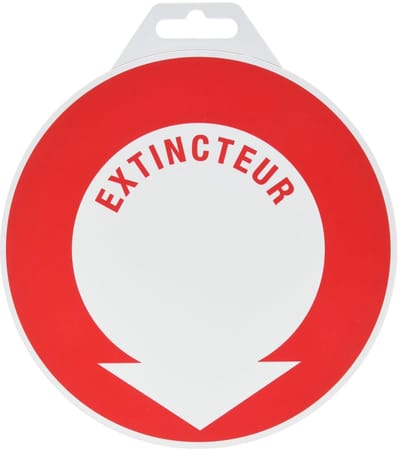 Indicator Schijf - Brandblusser Teken - Veiligheid Markeren - Zelfklevend PVC - 170 mm Diameter