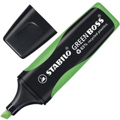 STABILO GREEN BOSS - Markeerstift - Gemaakt Van 83% Gerecycled Plastic - Groen - Per stuk