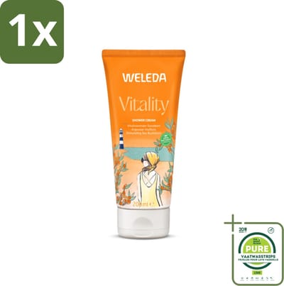1 x WELEDA - Douchecrème Duindoorn Vitality - 200 ml - Douchecrème - Natuurlijke Douche - Verfrissende Douche - Biologische Douche - Weleda