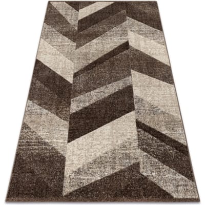 Kleden Rugsx Tapijt FEEL 5673/15044 Zilverspar donkerbruin / 80x150 cm