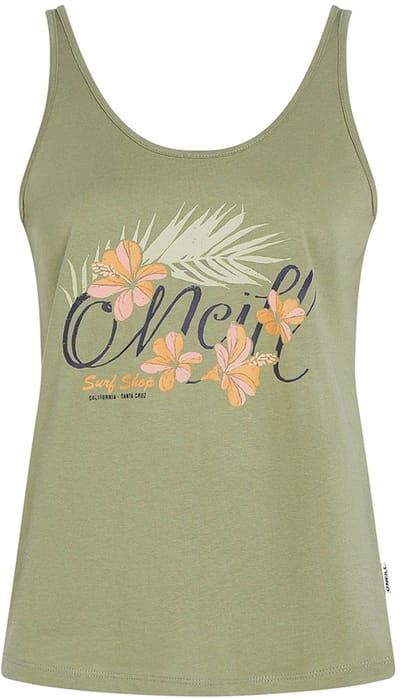 O´neill Summer Musthaves Luana Graphic Mouwloos T-shirt Groen S Vrouw