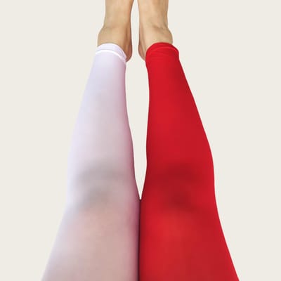 Collants Brillant Bicolore pour Femmes Collants Brillants à Effet Huilé Collants Colorés Asymétriques Collants Duo Collants Bicolores Weight 45-80kg red