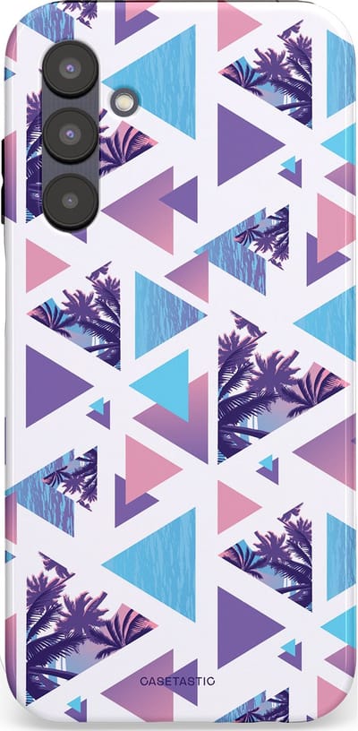 Casetastic Hoesje Geschikt voor Samsung A25 - Stijlvolle Beschermende Duo-layer Case - Zomervibe geometrie