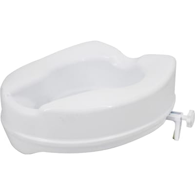 Siège de toilette surélevé avec couvercle Siège de toilette surélevé robuste de 300 lb avec pinces de serrage surélevé 4in without Lid blanc