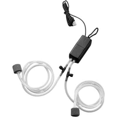 USB Vis   Zuurstofpomp Draagbaar Stil Dubbele Uitlaat   Visserij Zuurstof   Pomp voor Thuis Aquarium