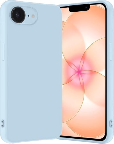 Hoes - Geschikt voor Apple iPhone 17e - Sterk & Shockproof - Hoesje Cover - Siliconen Case - Lichtblauw