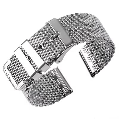 Actie4you® - Mesh - Fijn Geweven - Gaatjes Horloge Band - Horlogebandje – Horlogeband – Universeel - Roestvrij Staal – 18MM – Zilver