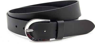 Damesceintuur leder zwart - 3.5 cm breed - Leer - Basic riem - Casual - Maat 105
