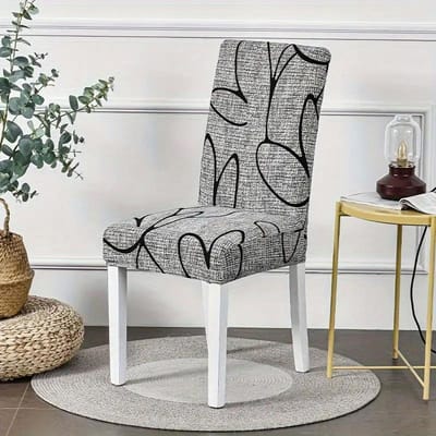 1 Stuk Eetkamerstoelhoes Print Elastische Stoelhoes Comfortabele Zitting Hoes Stretch Stoelhoezen Voor Bruiloft Hotel Banket