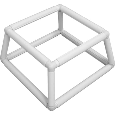 Cadre à broder Support de genoux Point de croix Couture Ensemble Tube plastique rectangulaire Double couche blanc