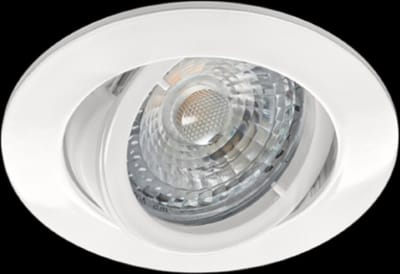 Witte GU10 Inbouwspot 230V 2700K – Dimbaar – Draaibaar & 30° Kantelbaar – Sparing Ø68-76 mm – Hoogwaardig Aluminium Zaagmaat (plafond): Ø 68 – 76 mm