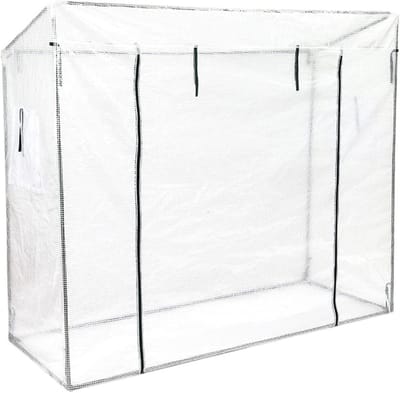 Tuinkas - Kweekkas - Planten Beschermen - Oprolbare Deur - 200x77x170 cm - Wit