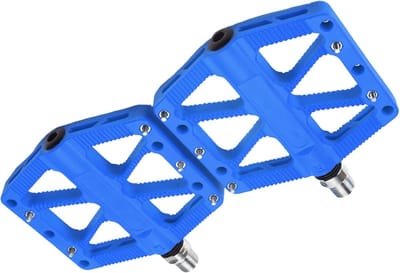Fiets pedalen - Platte pedalen - Wielersport - Schokbestendig nylon - 12.5 x 10.6 cm - Blauw