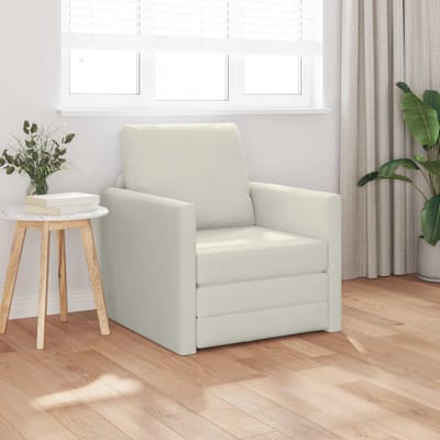 vidaXL - Slaapbank - Crème - 74 - x - 77 - x - 81 - cm - Fluweel