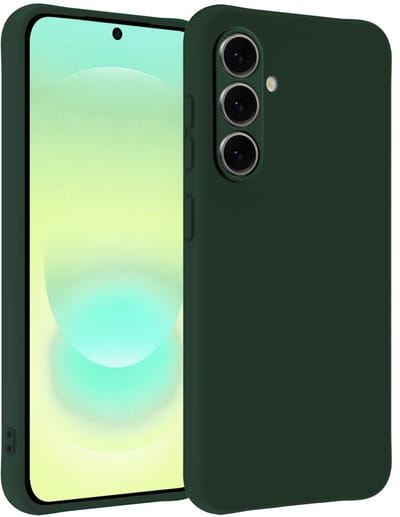 Hoesje - Geschikt voor Samsung Galaxy A37 - Sterk & Shockproof - Hoes Cover - Siliconen Case - Telefoonhoesjes - Donkergroen