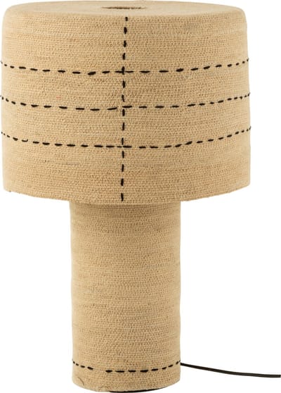 J-Line lamp Stippellijnen - zeegras - naturel/zwart
