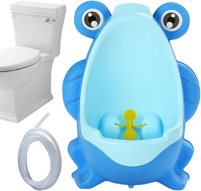 Urinoir voor Jongens - Zindelijkheidstrainer Toilet - Zindelijkheidstraining - Roterende Windmolen - 30x16.5x21cm - Saffier