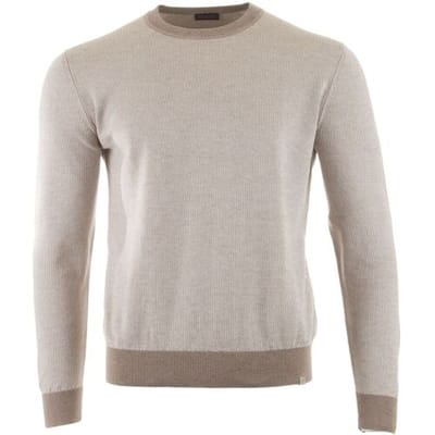 Paul & Shark Trui Cotton & Cashmere Fine-Stripe Crewneck Zand / male