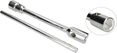 Dubbelzijdige wielsleutel - Kruissleutel - Wielen demonteren - Versterkt staal - 32 x 33 mm - Zilverkleurig