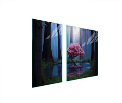 TMK ArtDeko - Roestvrijstalen Beschermplaat - 30+60x52 cm - Gehard Glas - Antibacteriële Eigenschappen