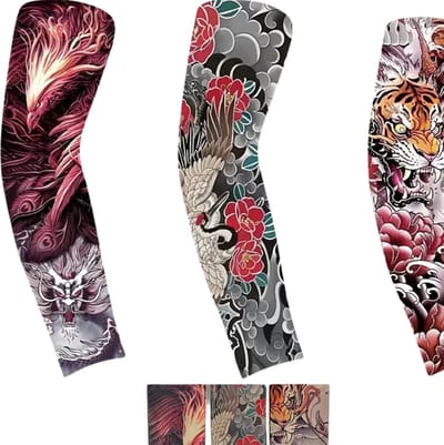 Livano Tattoo Sleeve - Voor Volwassenen - Mouw - Tatoeage - Arm Warmer - Zonbescherming - UV Beschermend - 3 Paar