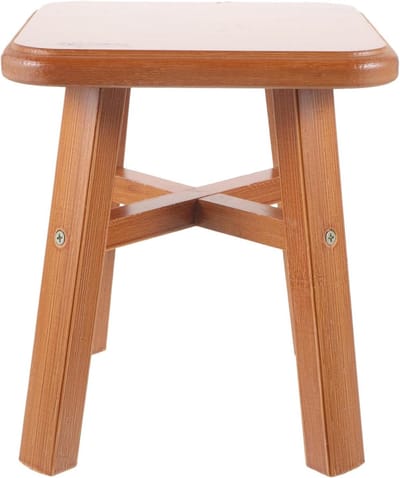 Houten Kruk - Voetenbankje Tafel - Zitten Decoreren - Stevig Houtmateriaal - 21x21x24 cm - Niet gespecificeerd