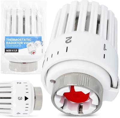 Thermostaatkop voor Radiator Regelventiel Energiebesparend Moderne Witte Temperatuurregeling