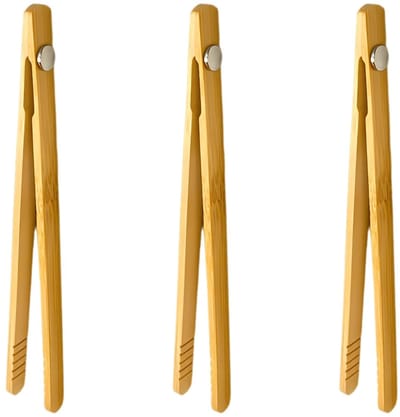 Dailygoods- Voedselclips 3 Stuks - Bamboe - Duurzaam - Milieuvriendelijk - Eenvoudig Ontwerp - Geschikt Voor Brood/Desserts/Fruit - Keukenclips