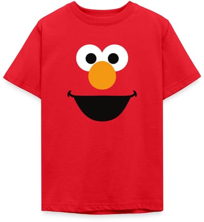 Sesamstraat Elmo Gezicht Kostuum T-Shirt Tiener