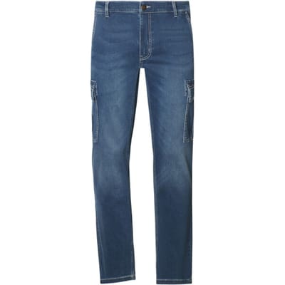 Jan Vanderstorm herren Cargojeans - 27 - blauw - Plus Size