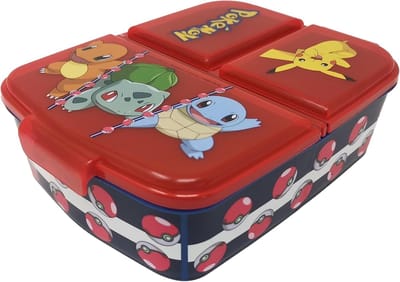 Pokémon Lunchbox voor Kinderen - Bento Box met 3 Vakken