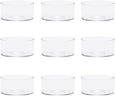 Theelicht Kaars Cups - Kaarshouders Lege Case - Kaarsen Maken - Transparant Kunststof - 10 stuks - Clear