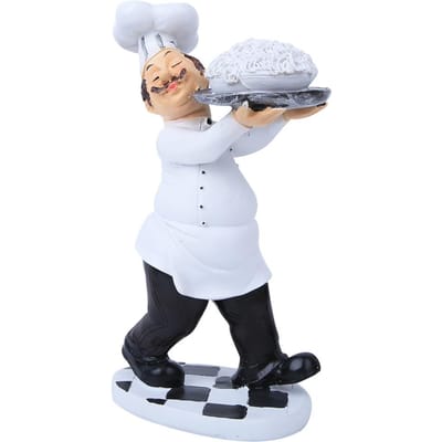 Gebak Decor Cadeau Ornament Chef Hars Functie Decoratie voor Stijlvol Restaurant Café Ramen chef white