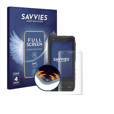 Savvies - Screenprotector voor Uniwa F400 - Folie Beschermfolie transparant volledig dekking 4 Stuks