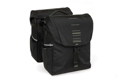 New Looxs ® Vigo Double MIK 2.0 - Dubbele Fietstas - Geschikt voor Elektrische Fietsen – Gerecycled Materiaal - 40 Liter – Zwart - Groen