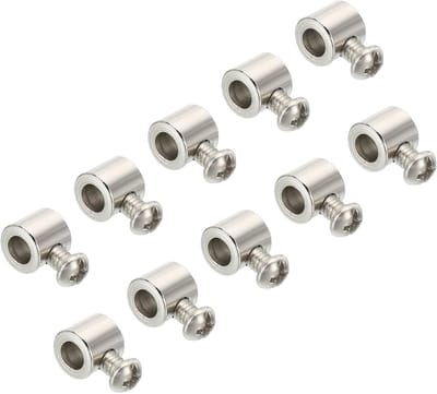 9x8mm draadkabelclips - 10pcs stalen kabelklemmen - 5mm enkele gaten draadsluiting - touwbevestigingen met M4*0.7 schroeven voor kabel - kabelbevestigingen - kabelklemmen