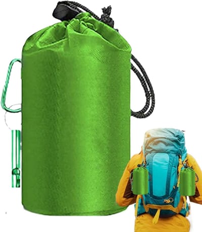Nooddeken Slaapzak - Outdoor Onderdak - Wildernis Overleven - Winddicht Waterdicht - Compact - Groen