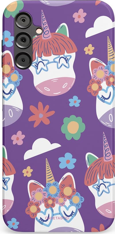 Casetastic Hoesje Geschikt voor Samsung A14 (5G/4G) - Stijlvolle Beschermende Duo-layer Case - Eenhoorn Magie
