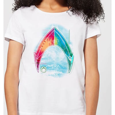 Aquaman Mera Beach Symbol dames t-shirt - Wit - XS