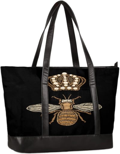 Laptop Tas - Draagtas Schoudertas - Werk Reizen - Geprint Canvas - 37x13x30 cm - Meerkleurig