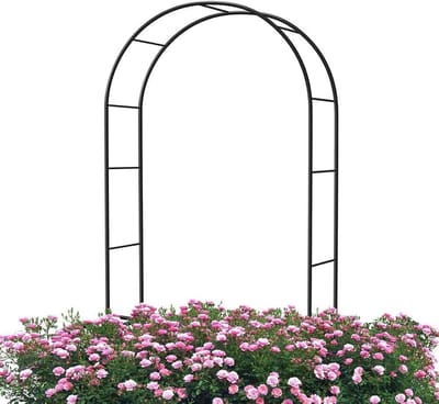 Tuinprieel Boog - Tuinboog Pergola - Decoratie Bruiloft - Weerbestendig Metaal - B1.2M*H2.2M - Donkergroen