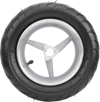 Motorband Velg - Wiel Set - Onderdelen Vervangen - Antislip Rubber - 28 cm - Zwart