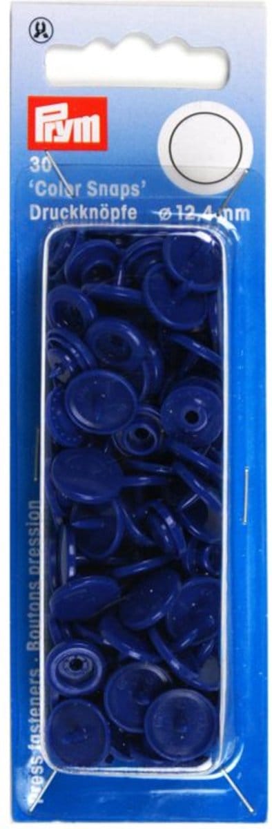 Drukknoop ColorSnaps 12,4 mm blauw 30 st. - Drukknopen Color Snaps - Prym