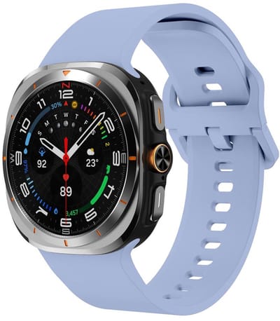 Siliconen bandje - geschikt voor Samsung Galaxy Watch Ultra (47mm) / Ultra 2025 (47mm) - gespsluiting - lichtblauw