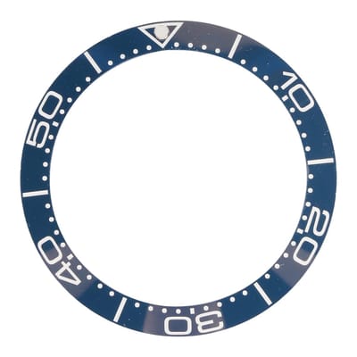 Dailygoody - Professioneel Horloge-inzetstuk - Vervangende Bezelring - Stijlvol en Betrouwbaar - Witte Karakter Blauwe Rug - Perfect voor Horlogeliefh
