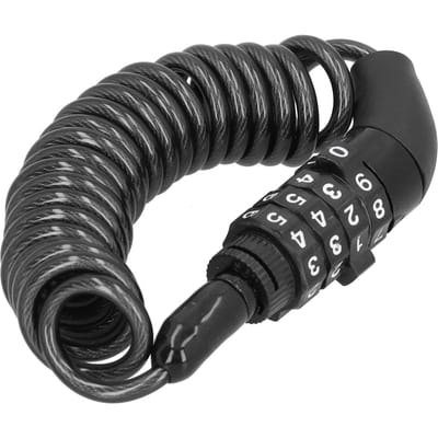 Helm Kabelslot 4-cijferig Wachtwoord Anti?Diefstal Multifunctionele Vervanging voor Fiets Motorfiets black