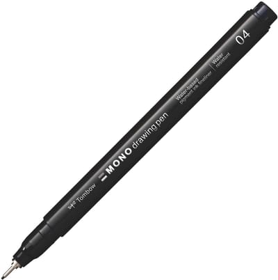 Tombow Mono Fineliner - 04 - 0.38 mm - Nauwkeurige punt - Zwart