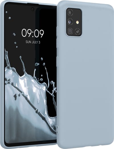 kwmobile telefoonhoesje geschikt voor Samsung Galaxy A51 - Hoesje voor smartphone - Back cover in mat lichtblauw